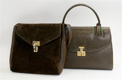 gucci brown suede bag|vintage Gucci brown leather handbag.